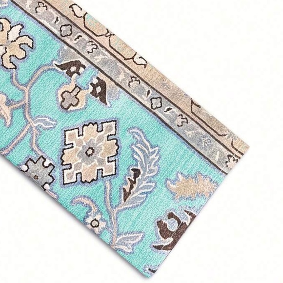 Vintage Western Turquoise Floral Print Top - Picture 5 of 6